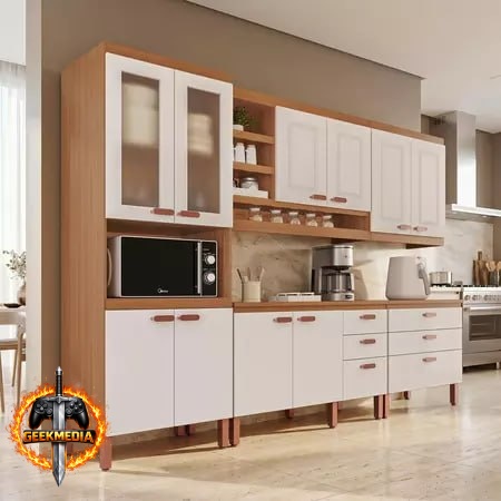 Cozinha Modulada Completa Móveis Home 100% MDF