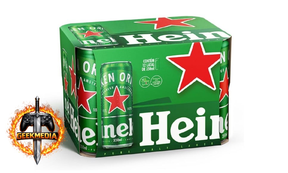 Heineken Cerveja Sleek Lata 350ml Pack 12 Unidades