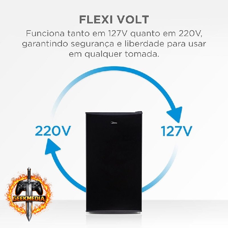 Frigobar Midea 93L Inverter Bivolt - Preto