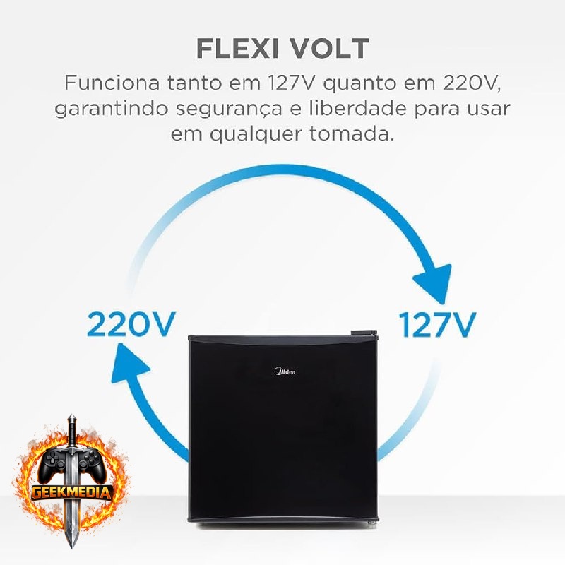 Midea Frigobar 45 Litros Preto Inverter Bivolt
