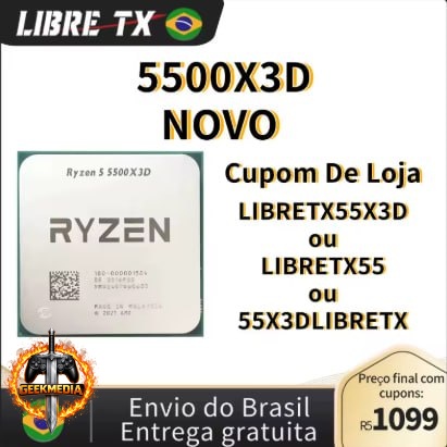 Processador AMD Ryzen 5 5500X3D