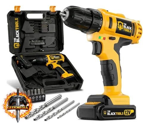 Furadeira Parafusadeira Sem Fio A Bateria Tb-12e 12v