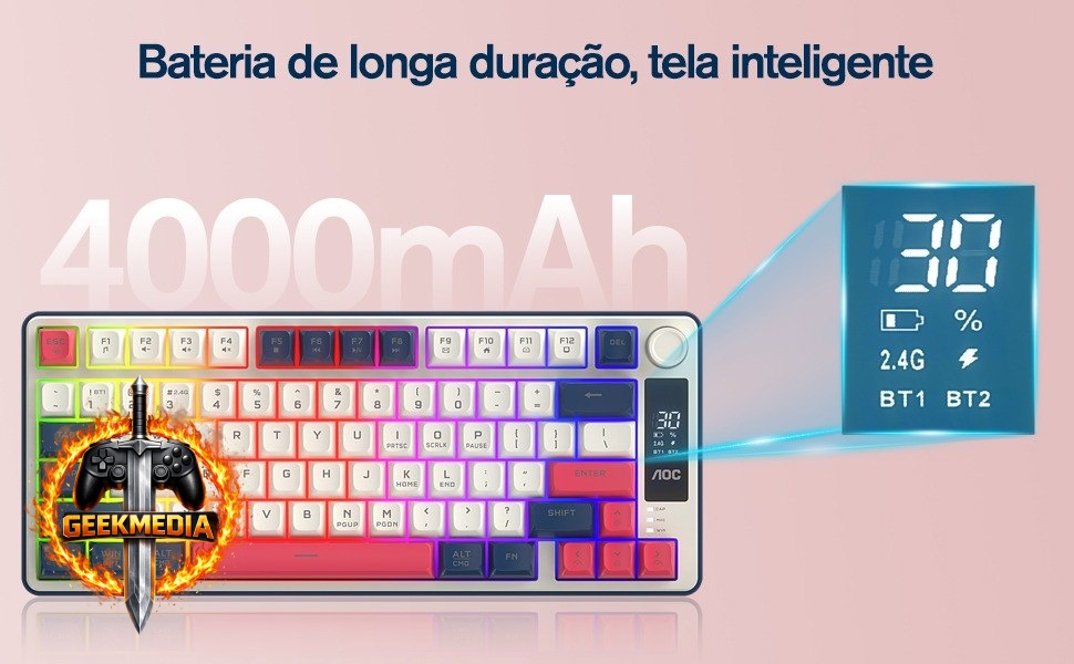 AOC GK280 Teclado sem fio 70%