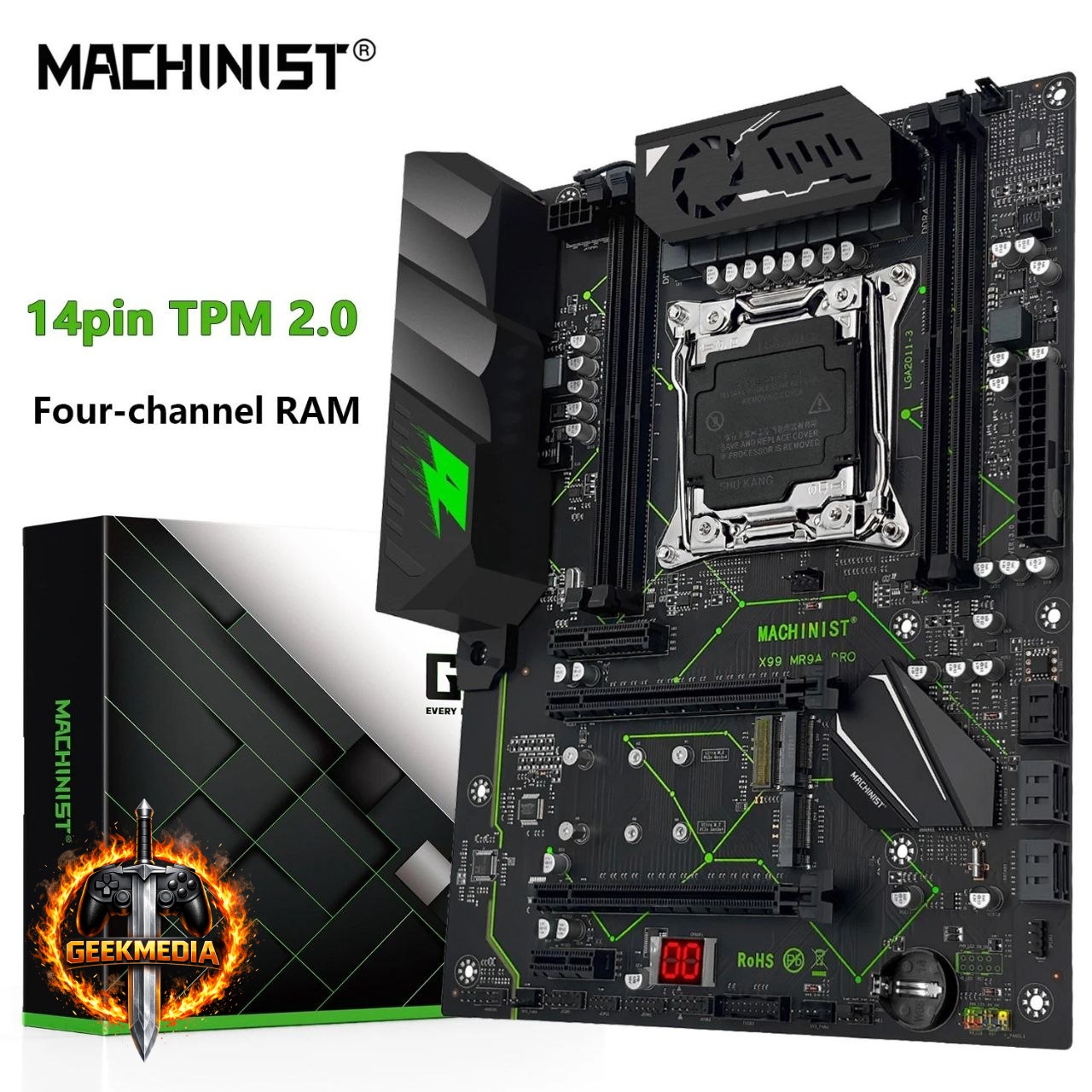 Placa Mãe Machinist X99 MR9A PRO com TPM 2.0
