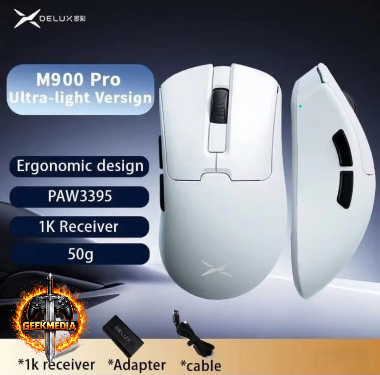 Mouse Gamer Delux M900 Pro Ultraleve Sem Fio