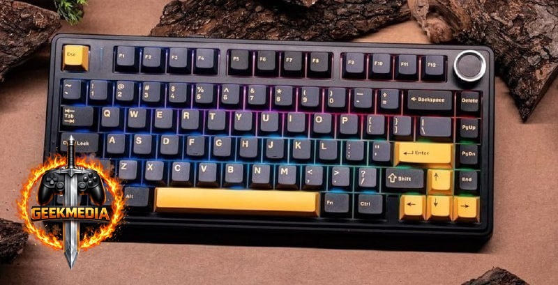 Teclado Sem Fio Mecânico Aula F75 RGB