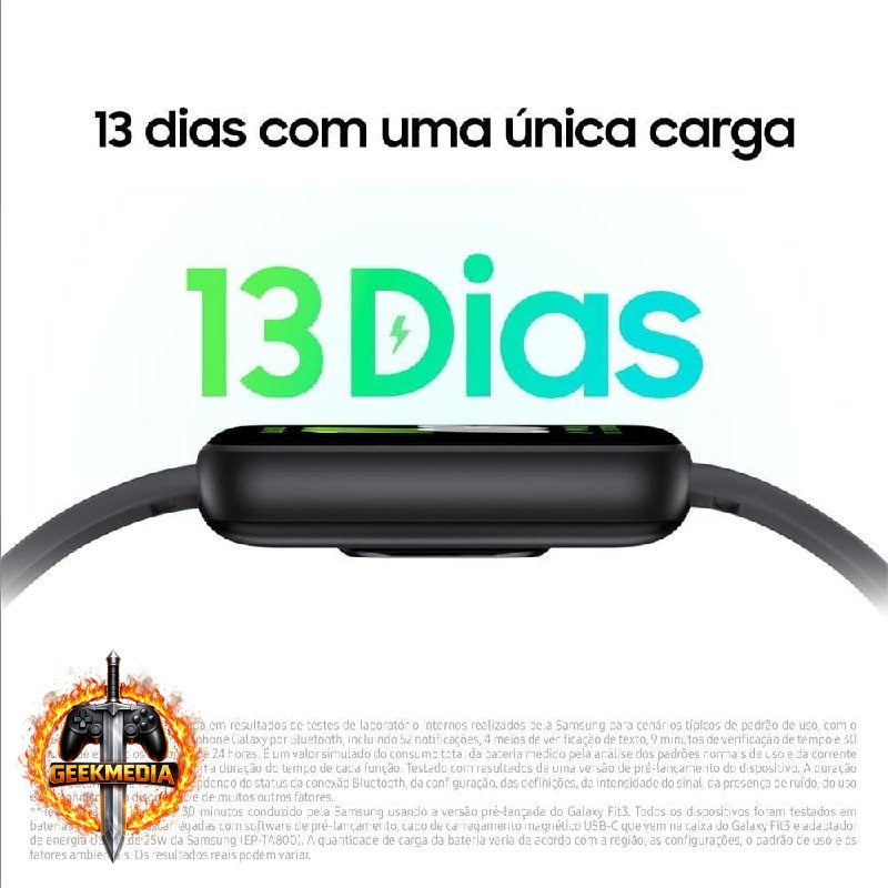 Smartwatch Samsung Galaxy Fit3, Grafite