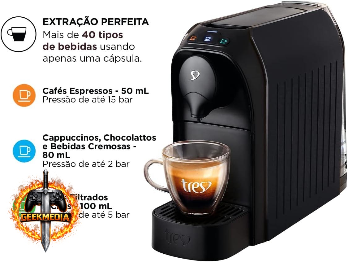 Cafeteira Espresso 3 Corações Passione Multibebida