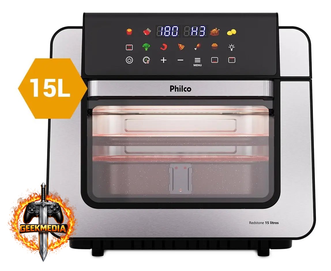 Air Fryer Oven Paf15b 15l Dupla Resistência Philco Preto