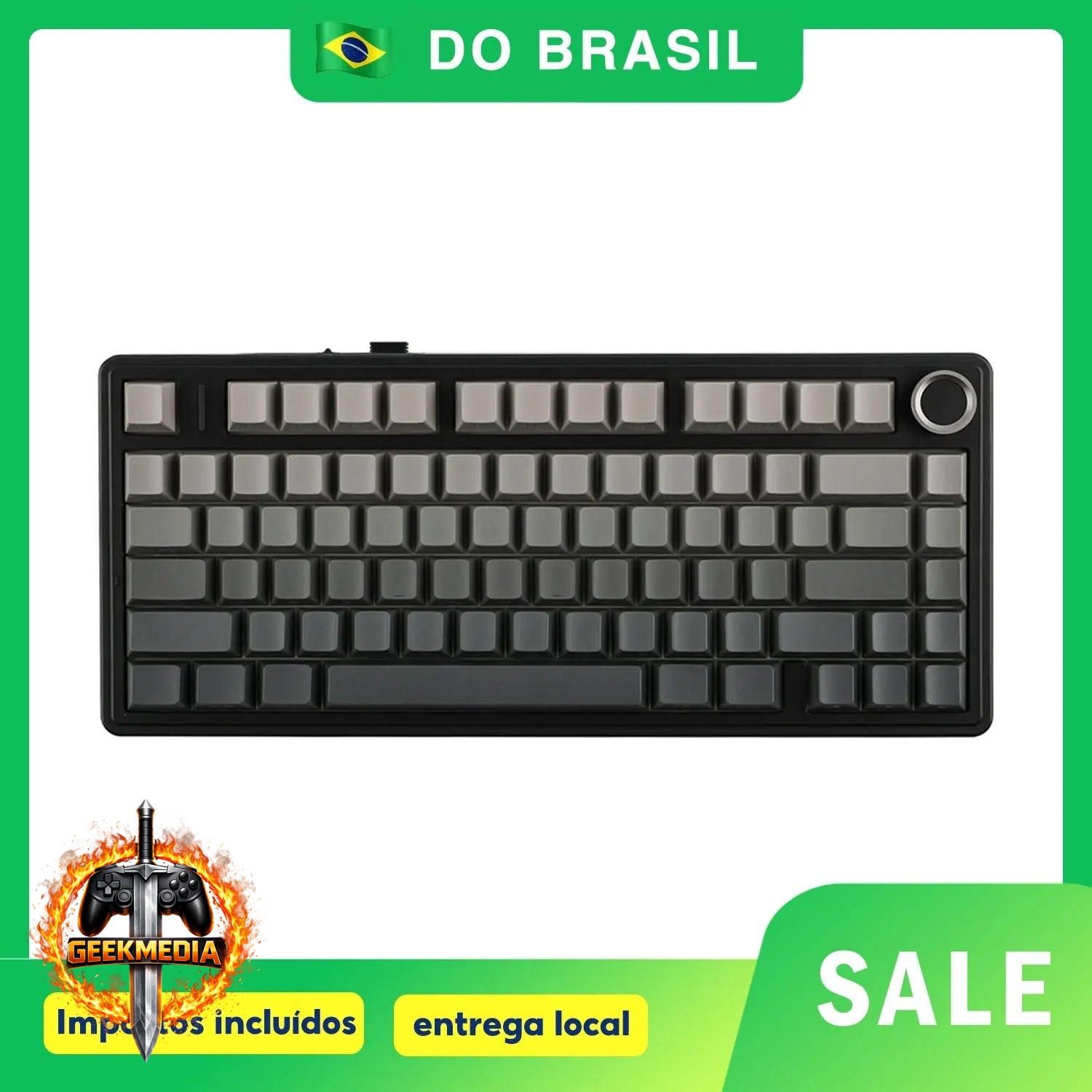 Teclado Mecânico Sem Fio 75% AULA F75 Hotswap