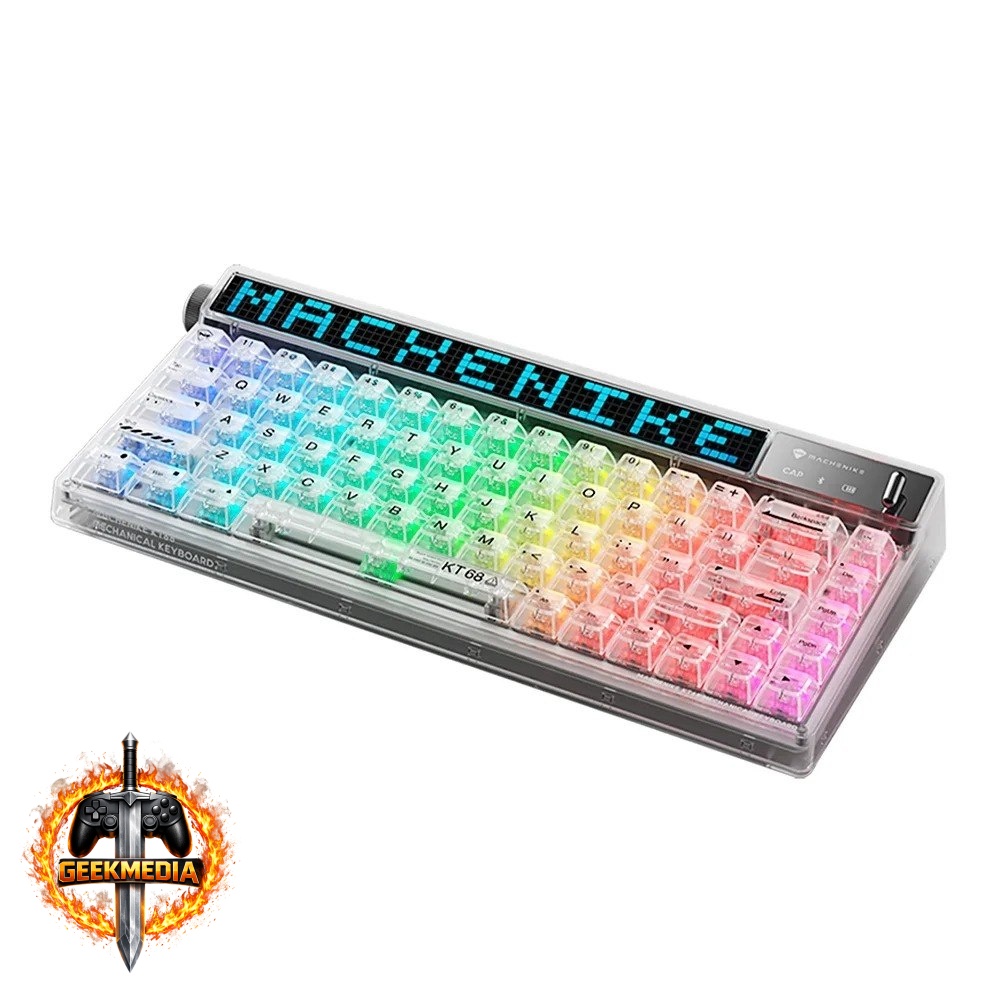 Teclado Mecânico Machenike KT68-B68W Pro Switch White