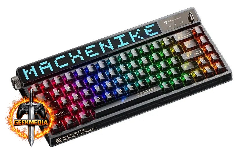 Teclado Mecânico Machenike KT68-B68W Pro Gateron