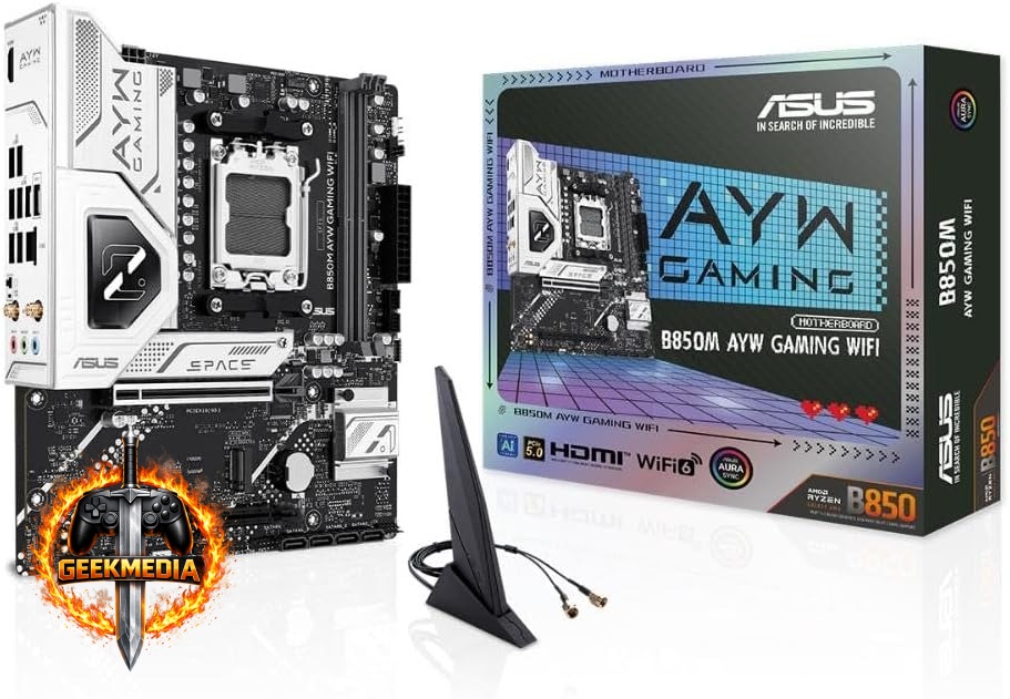 Placa-mãe ASUS B850M AYW GAMING WIFI DDR5 AM5