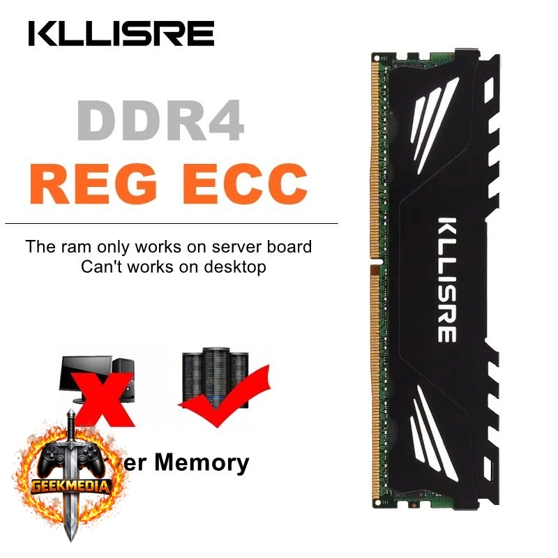 Memória RAM Kllisre DDR4 16GB 2133MHz ECC