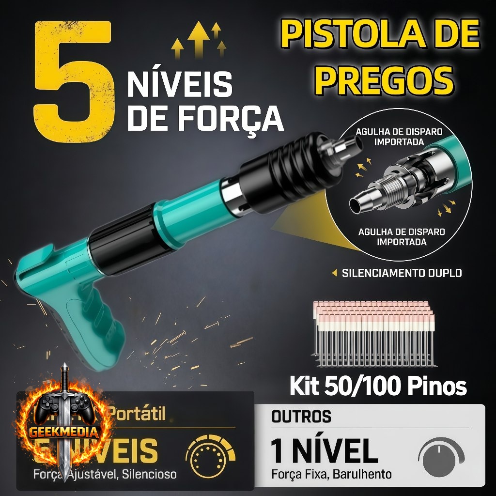 Pregador Portátil KINETX 7,3mm 5 Potências
