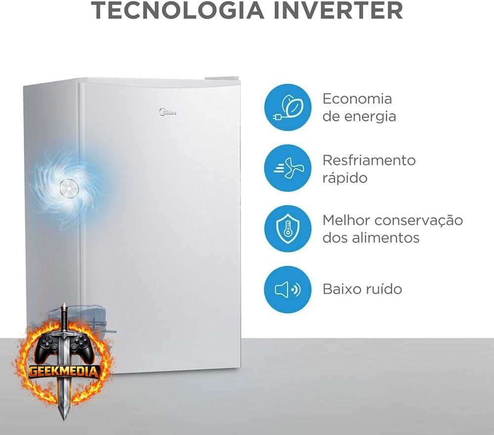 Midea Frigobar 93 Litros Inverter Bivolt Branco