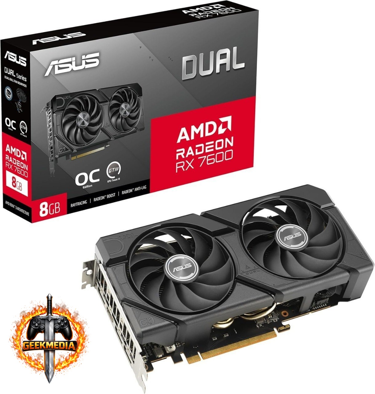 Placa de Vídeo Asus Radeon RX 7600 Evo