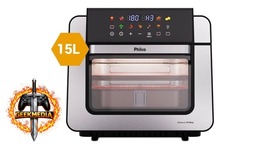 Air Fryer Oven Philco Paf15b 15l Dupla Resistência 1800w