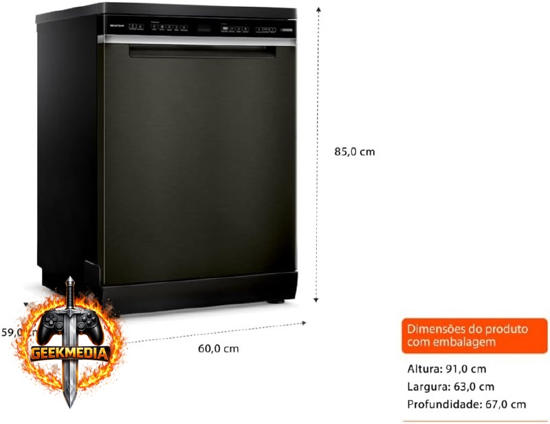 Lava-louças Brastemp Eclipse Collection BLF62AP 15 Serviços 220V