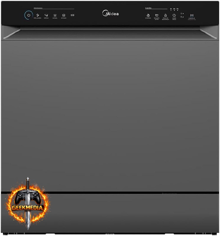 Lava Louças Midea 8 Serviços Touch Plus - Cinza 220V