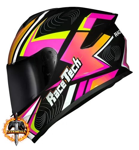 Capacete Race Tech Hit Faster Branco