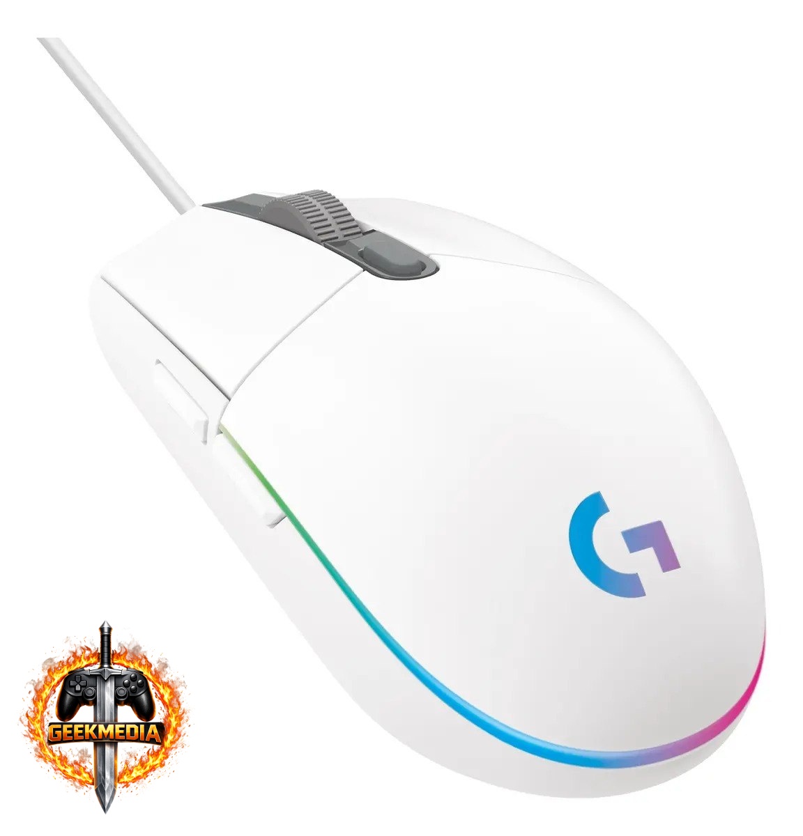 Mouse Ótico para Jogos Logitech G203 LIGHTSYNC Branco