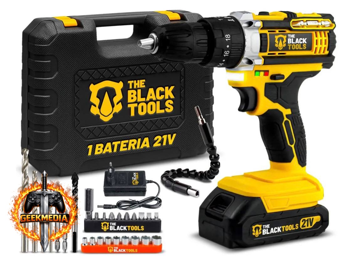 Parafusadeira E Furadeira Impacto The Black Tools Tb-21pw