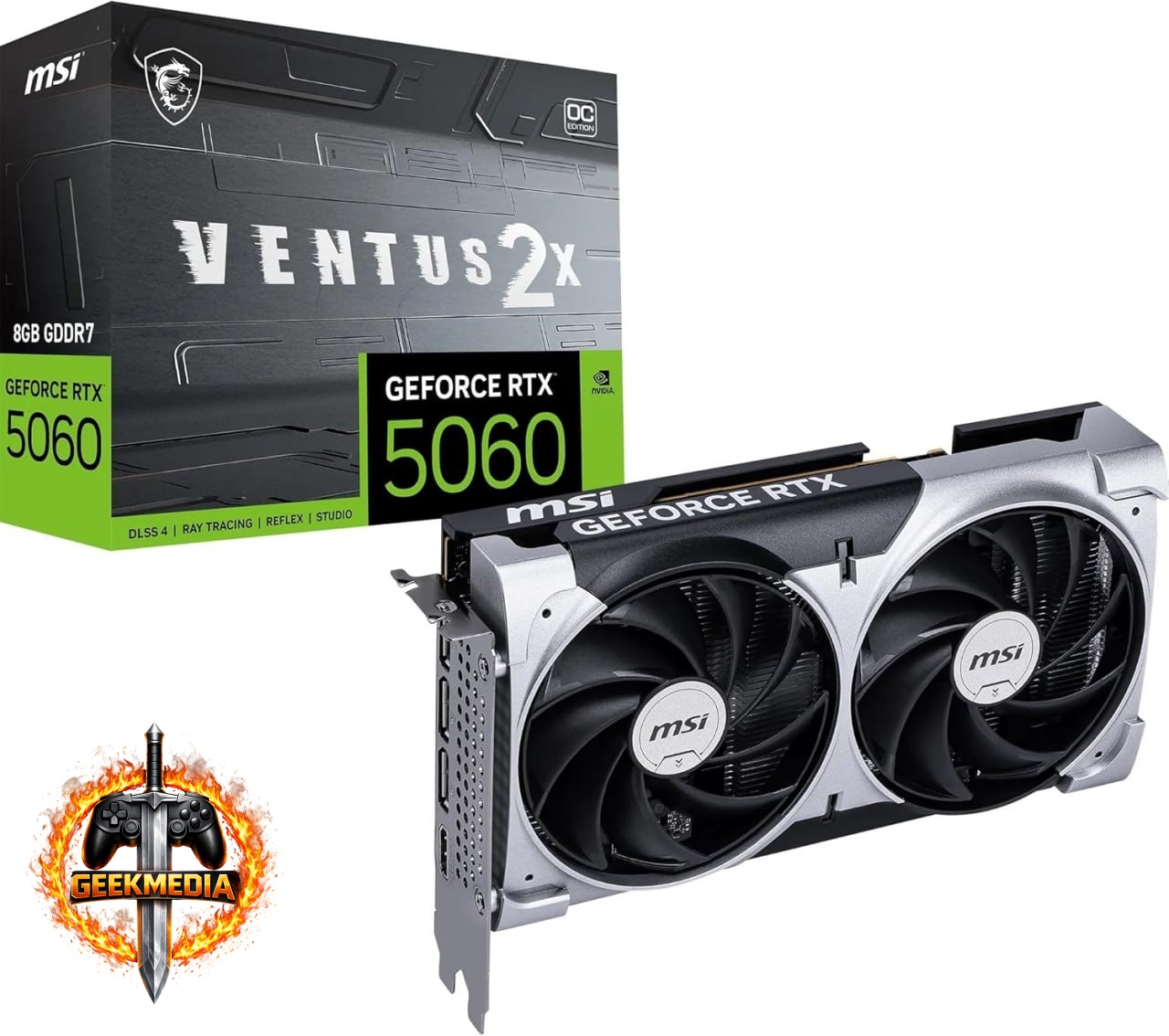Placa de Vídeo MSI RTX 5060 8GB Ventus 2x