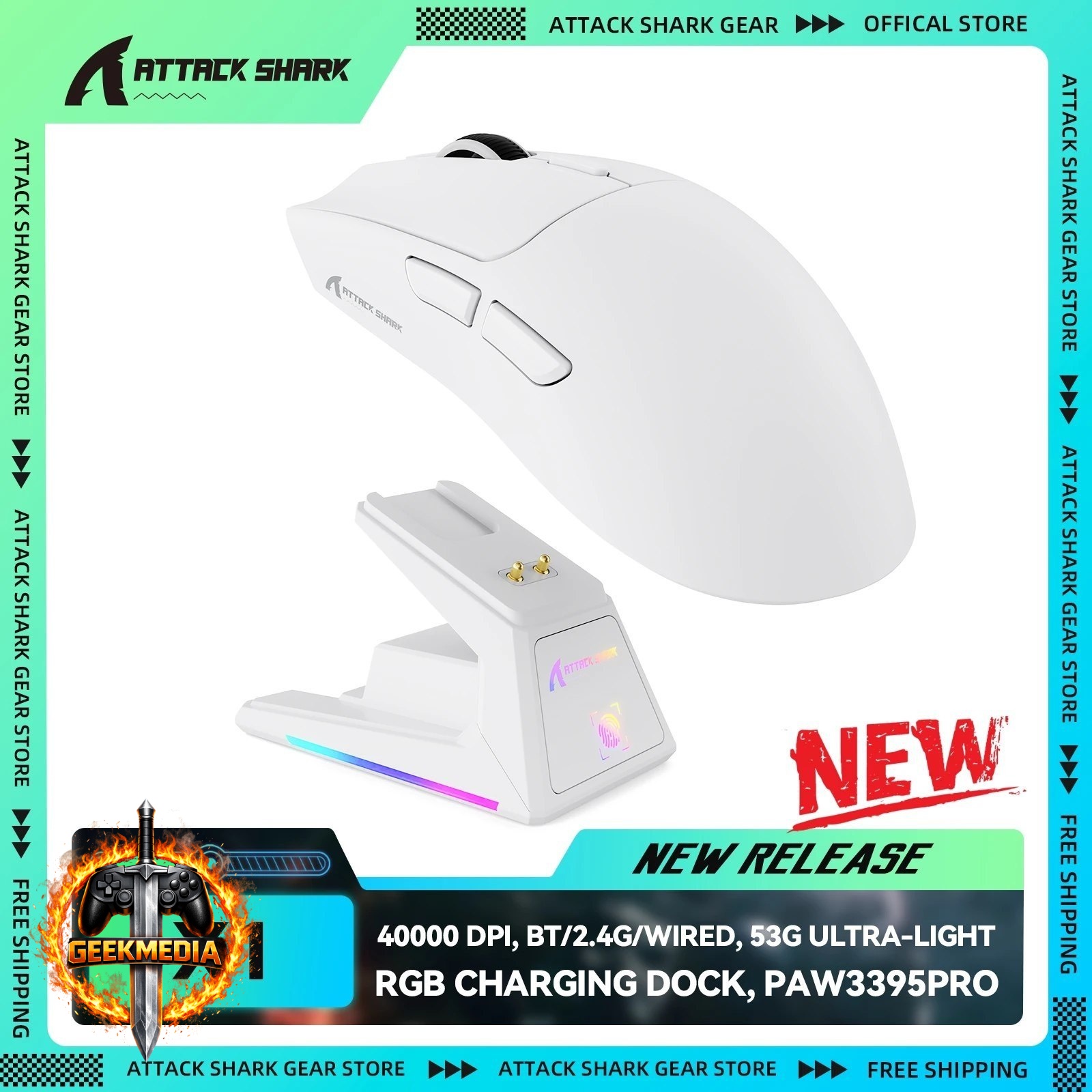Mouse Gamer Attack Shark x1