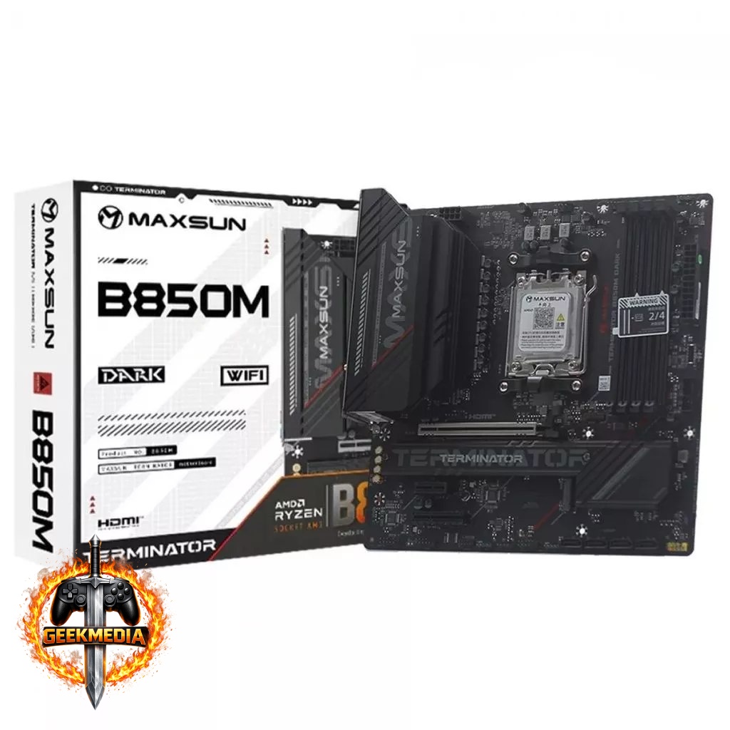 Placa Mãe Maxsun Terminator B850M Dark WiFi