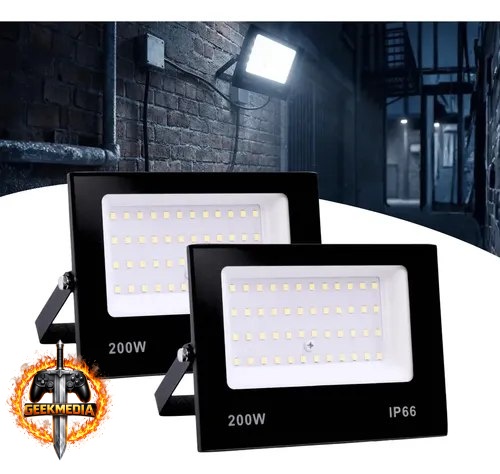Kit 2 Refletor LED Holofote 200W IP66
