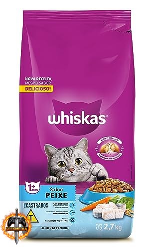 Ração WHISKAS Peixe Gatos Adultos Castrados 2,7 kg