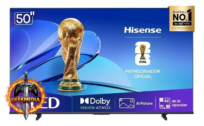 Smart TV Hisense HI-QLED 4K 50 polegadas