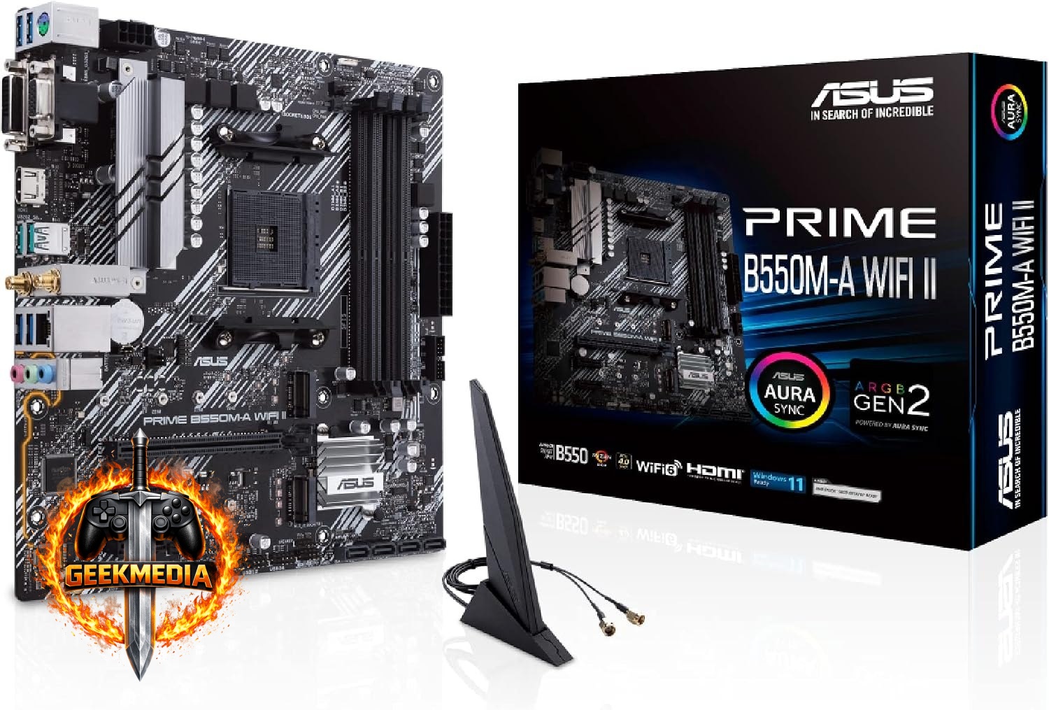 Placa Mãe Asus Prime B550M-A, Wi-Fi II