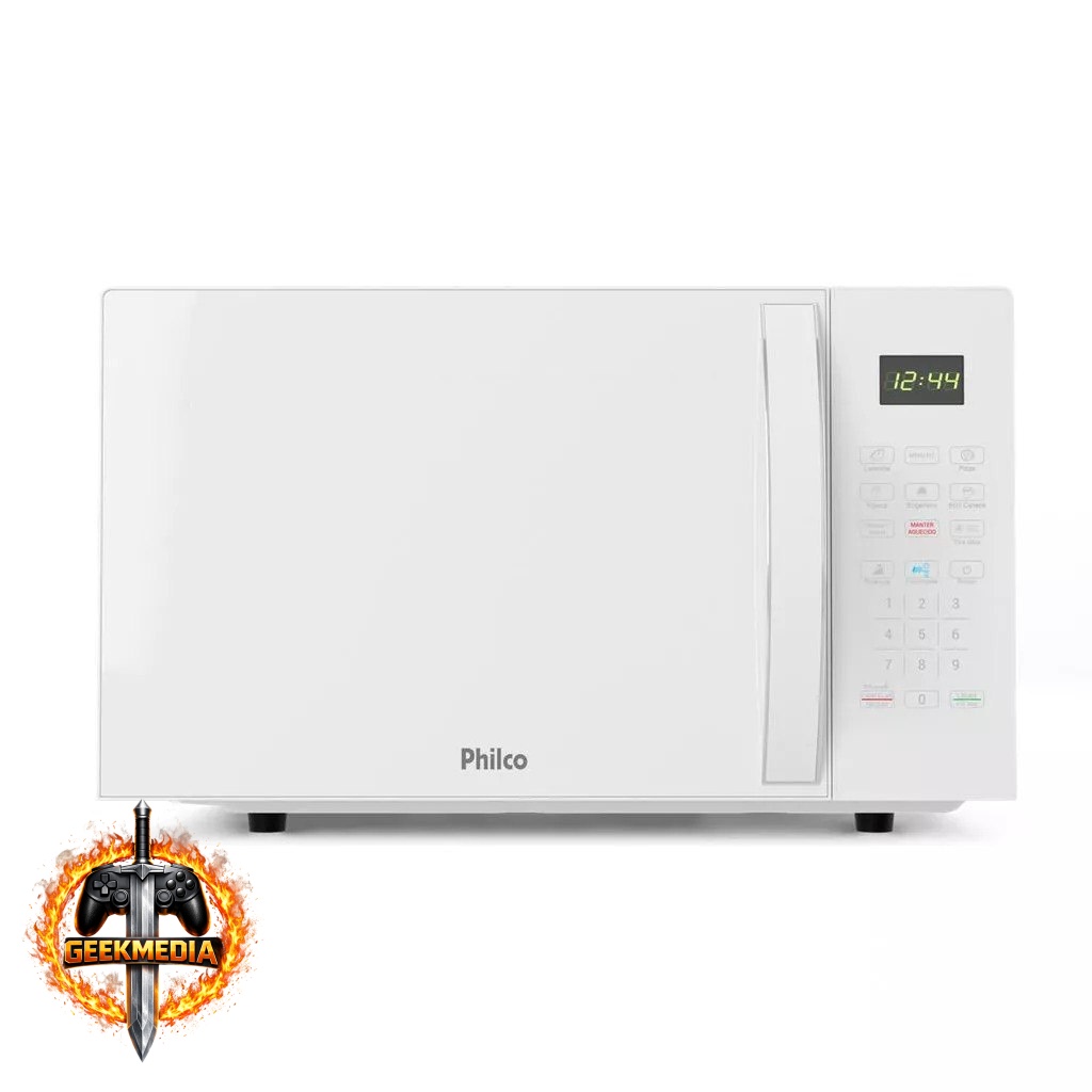 Micro-ondas Philco 28L Branco Pintura Limpa Fácil PMO30B