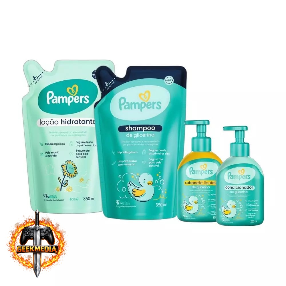 Kit Pampers Glicerina
