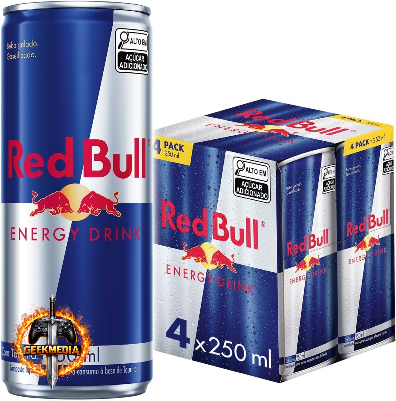 Pack 4 Latas Red Bull Energético 250ml