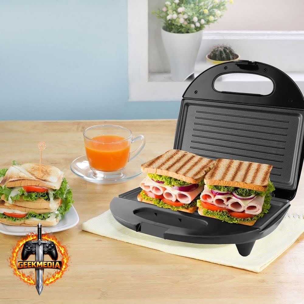 Sanduicheira e Grill Britânia Inox Preto 220V