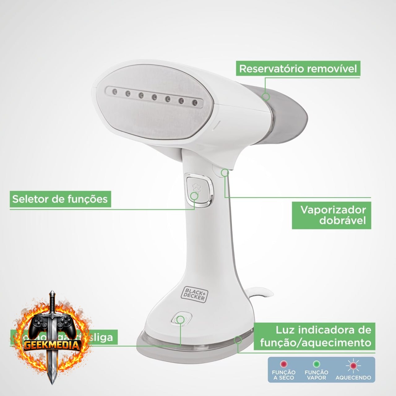 BLACKDECKER BDV3000 - Ferro 3 em 1 Compacto
