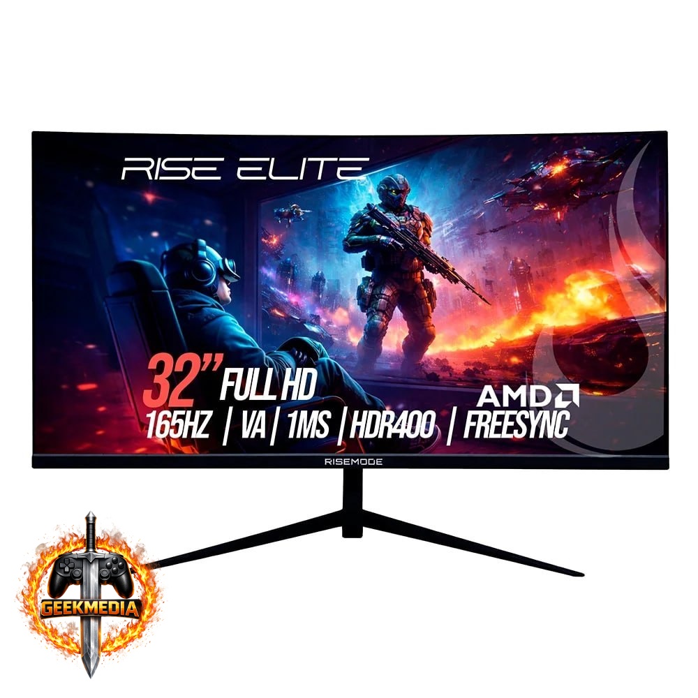 Monitor Gamer Curvo Rise Mode Elite 32" FHD 165Hz