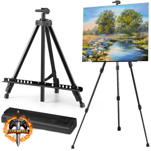 Cavalete Portátil Ajustável em Metal para Pintura Artística