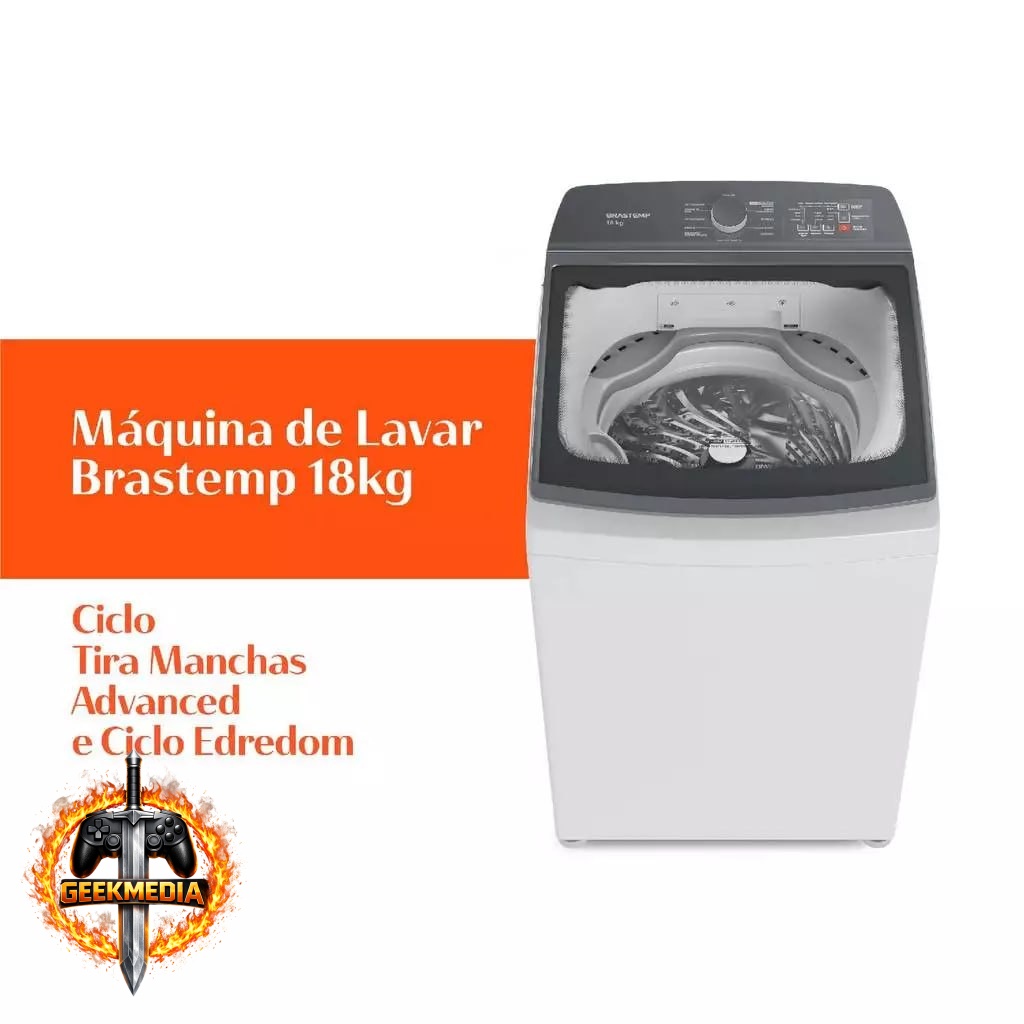 Máquina de Lavar Brastemp 18Kg Branca BWF18AB