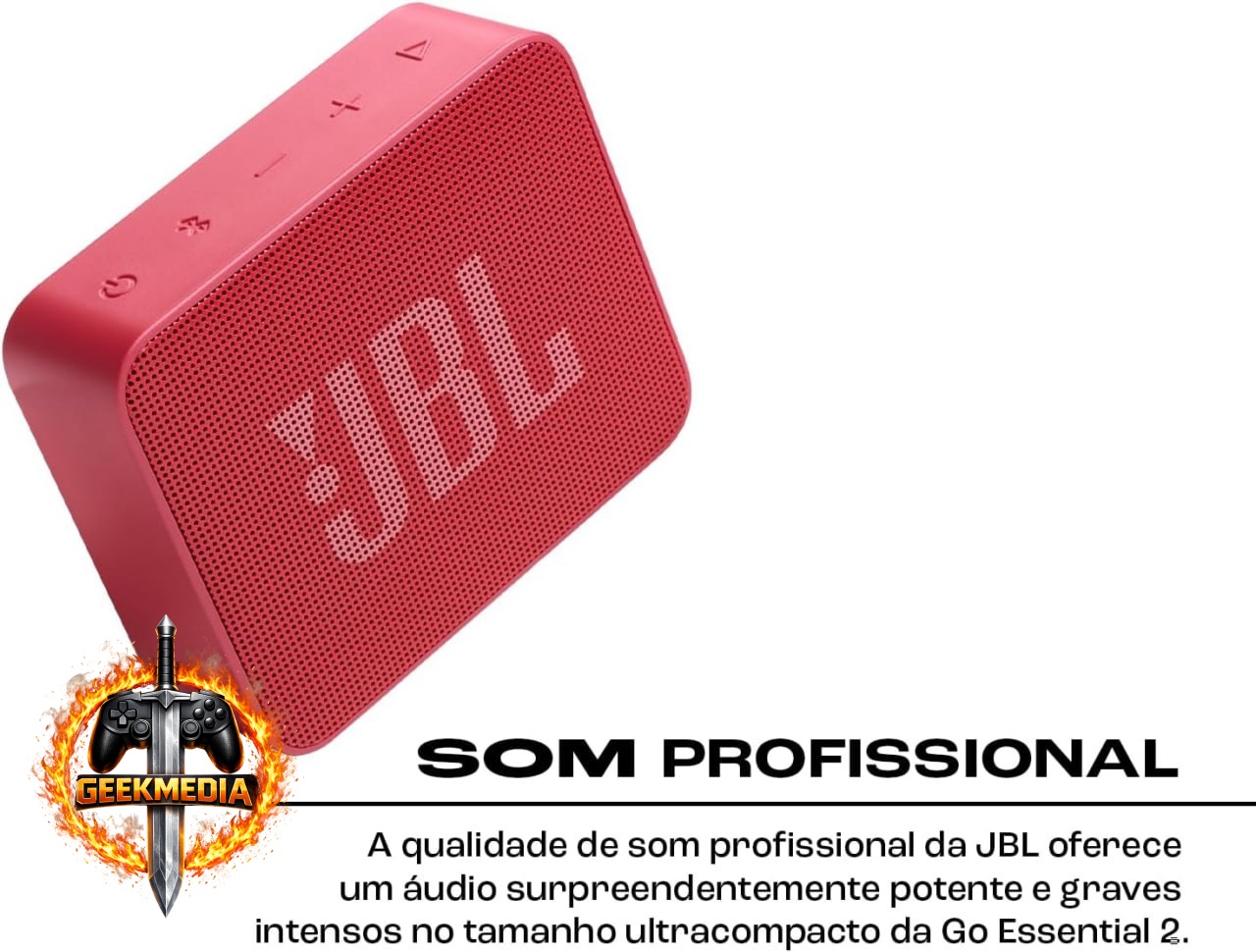 JBL Go Essential 2 - Bluetooth Portátil - Vermelha