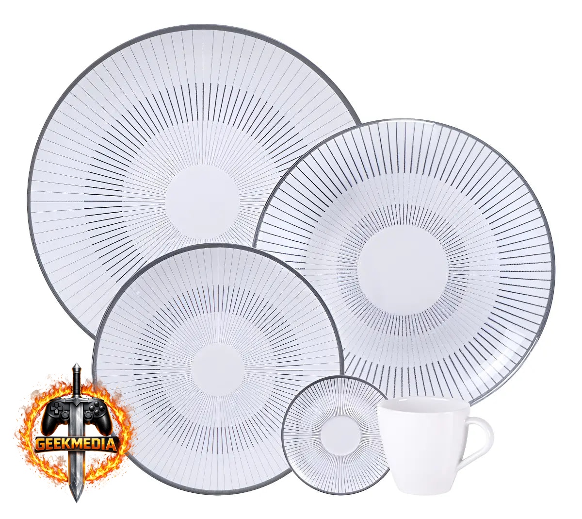 Tramontina Griz Porcelana Decorada 20 Peças