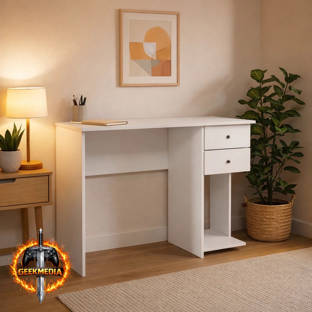 Escrivaninha Home Office Computador Notebook Gaveta Prateleira Gabinete