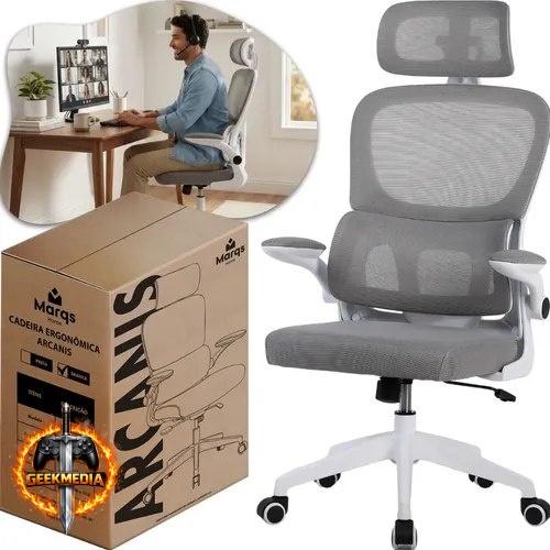 Cadeira Escritório Presidente Ergonômica NR17 Marqs Home