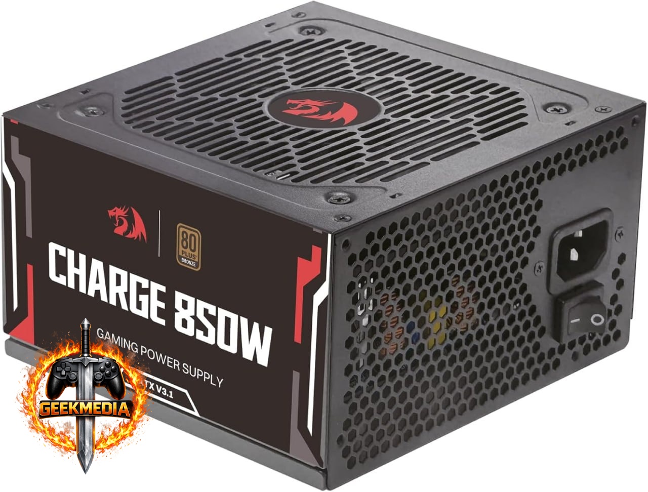 Redragon Charge 850W - 80 Plus Bronze - Capacitores Japoneses - Preto