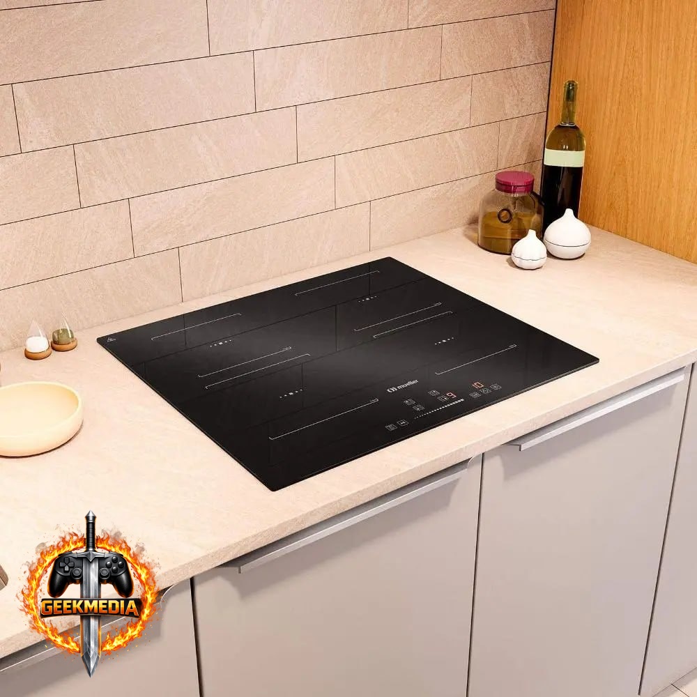 Mueller Cooktop Indução 4 Bocas 7200W Painel Touch Preto