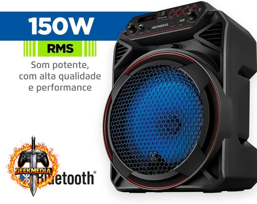 Mondial CM-150 - 150W RMS - Caixa Amplificada - Preto
