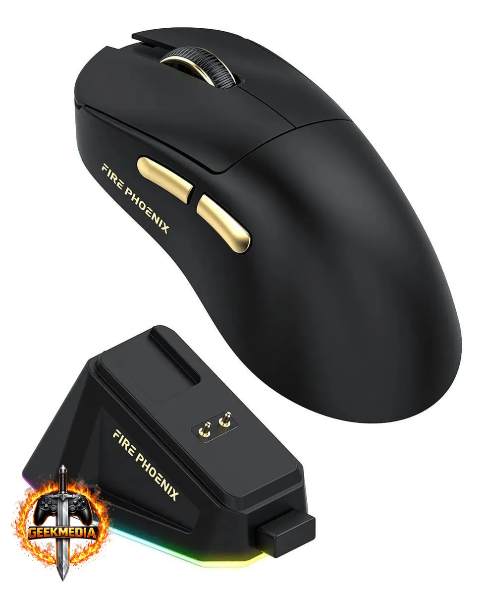 Mouse Gamer Sem Fio Fire Phoenix 24000dpi